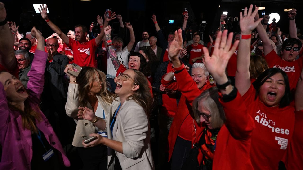 Labor supporters celebrate