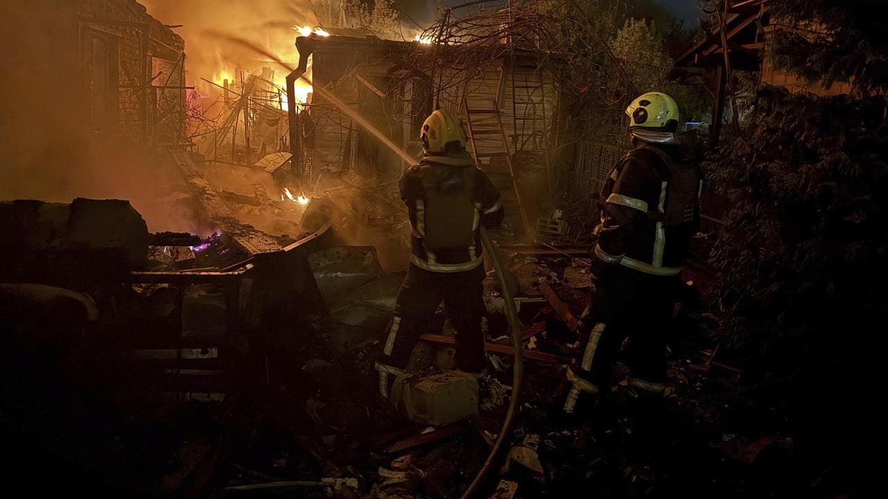 Firefighters in Kyiv