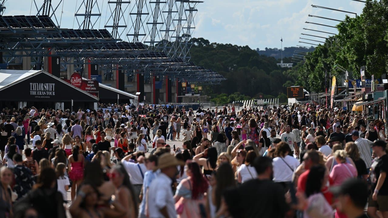 Thousands of music lovers at a concert in February.