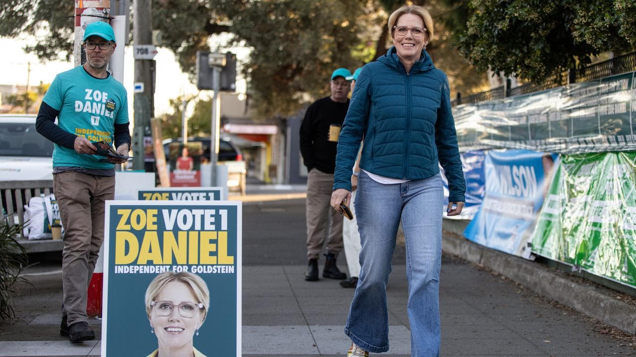 Independent candidate Zoe Daniel on polling day