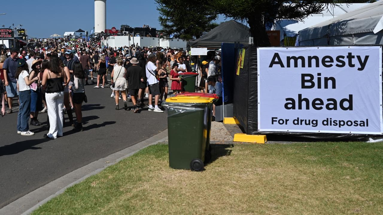 A drug amnesty bin near a pill testing trial site (file)