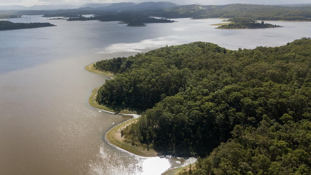 An aerial view of Lake Samsonvale