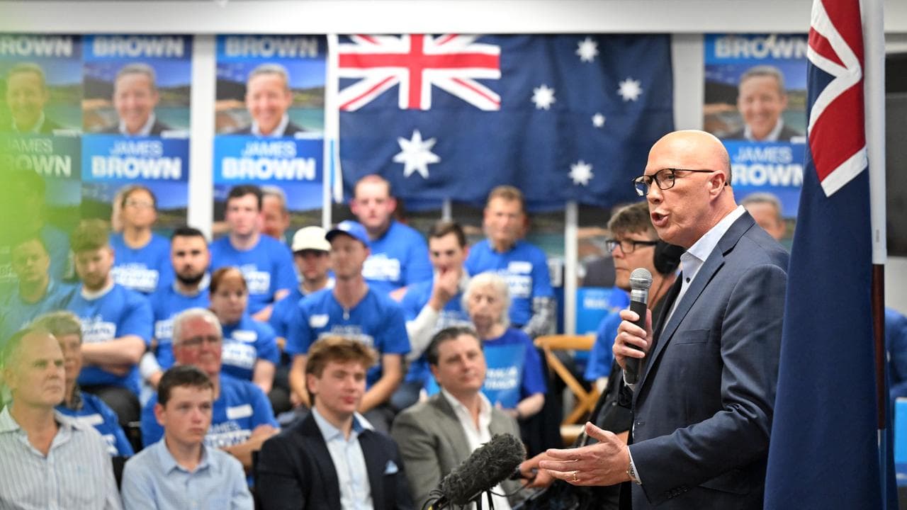Opposition Leader Peter Dutton speaks to Liberal faithful in Sydney