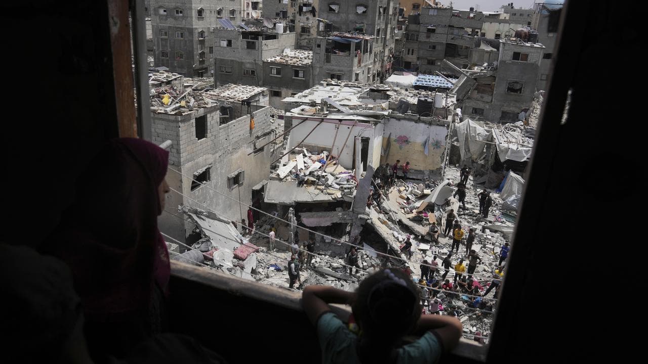 View from a house in Khan Younis