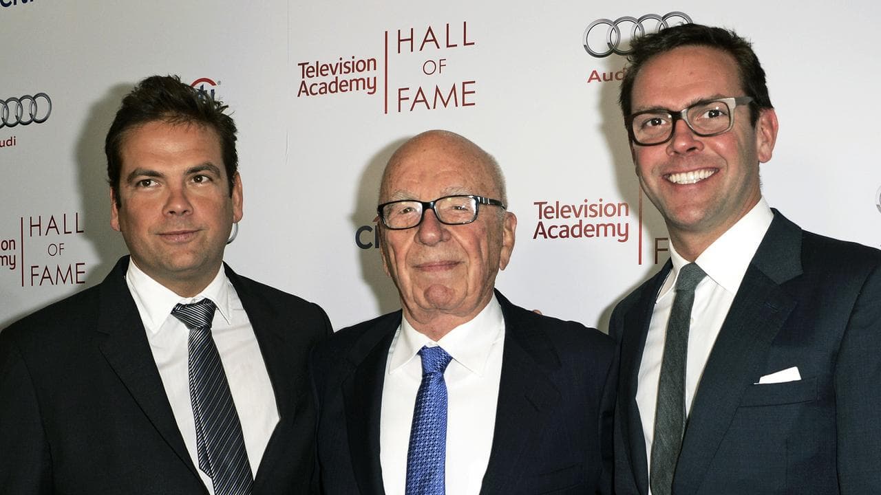 Lachlan, Rupert and James Murdoch in 2014