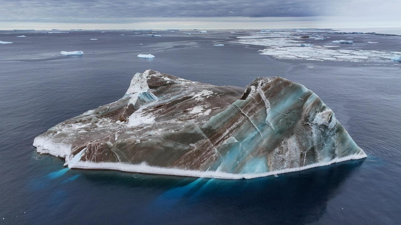 Jade iceberg in Antarctica