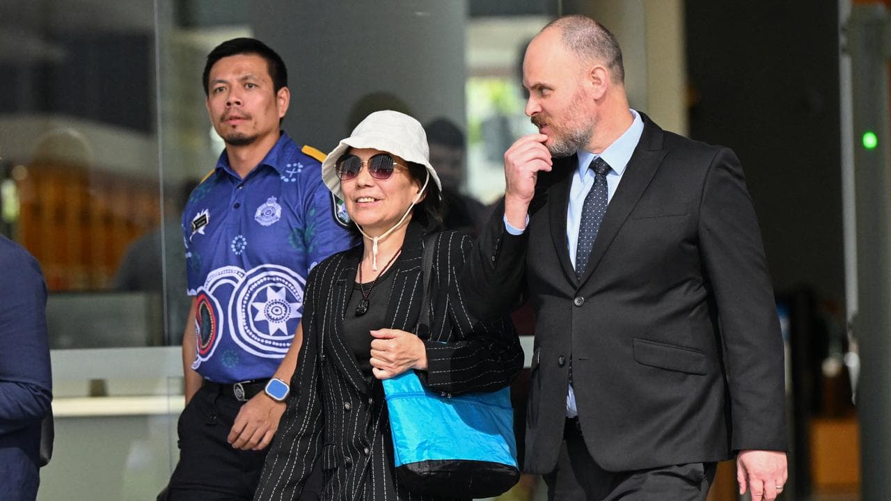 Rongmei Yan (centre), mother of alleged murder victim Qiong Yan