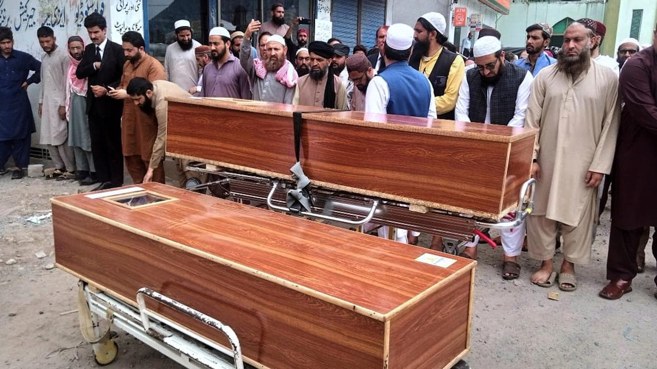 Prayers for victims of an Indian missile strike in Muzaffarabad