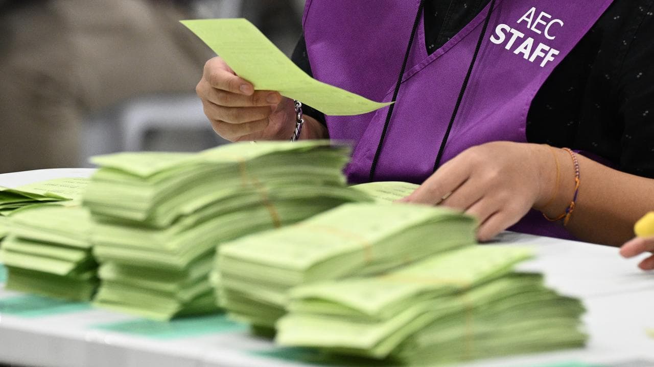 AEC staff count ballots in Sydney.