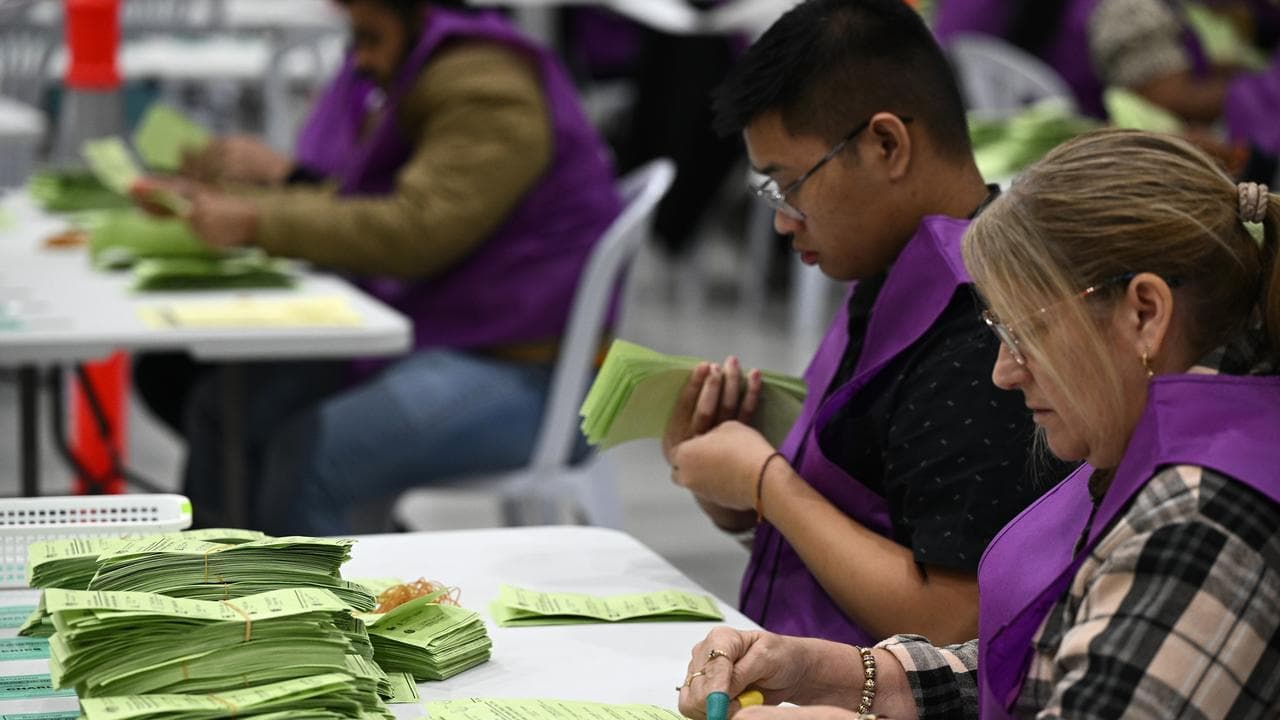AEC staff count ballots in Sydney.
