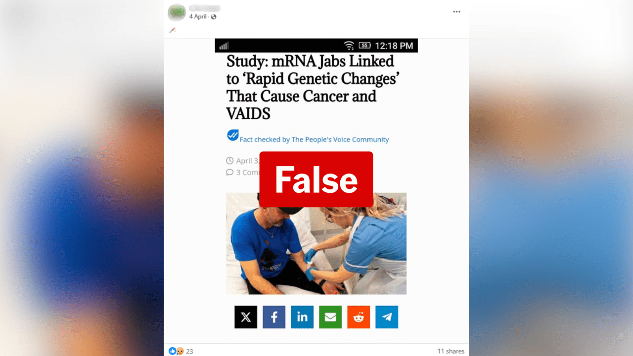 One of the Facebook posts spreading the false claim.