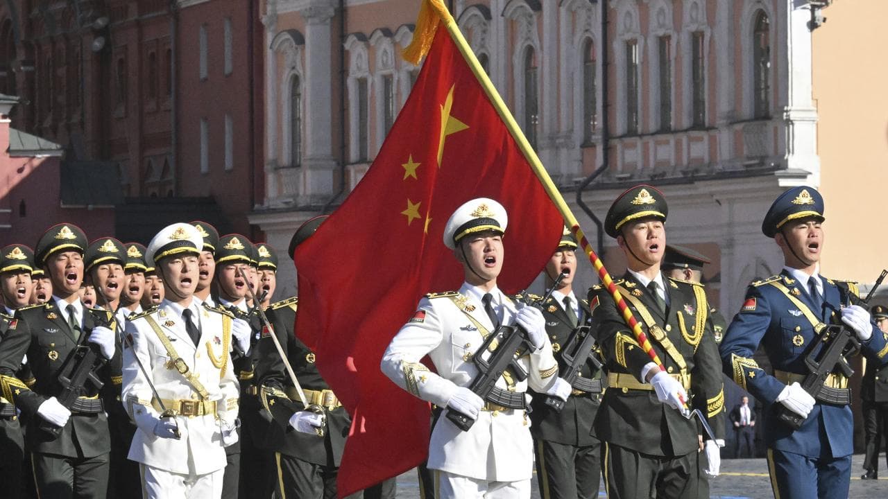 Chinese servicemen attend the Victory Day military parade in Moscow