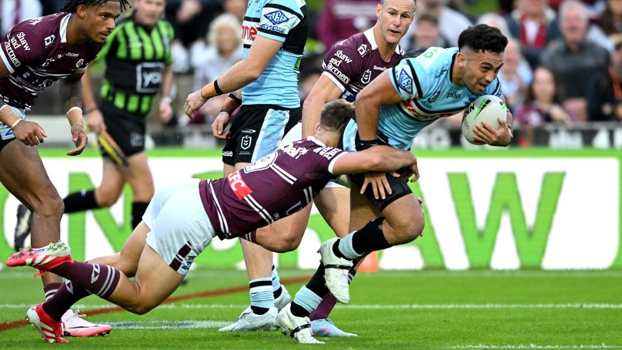 Cronulla's KL Iro  (right)