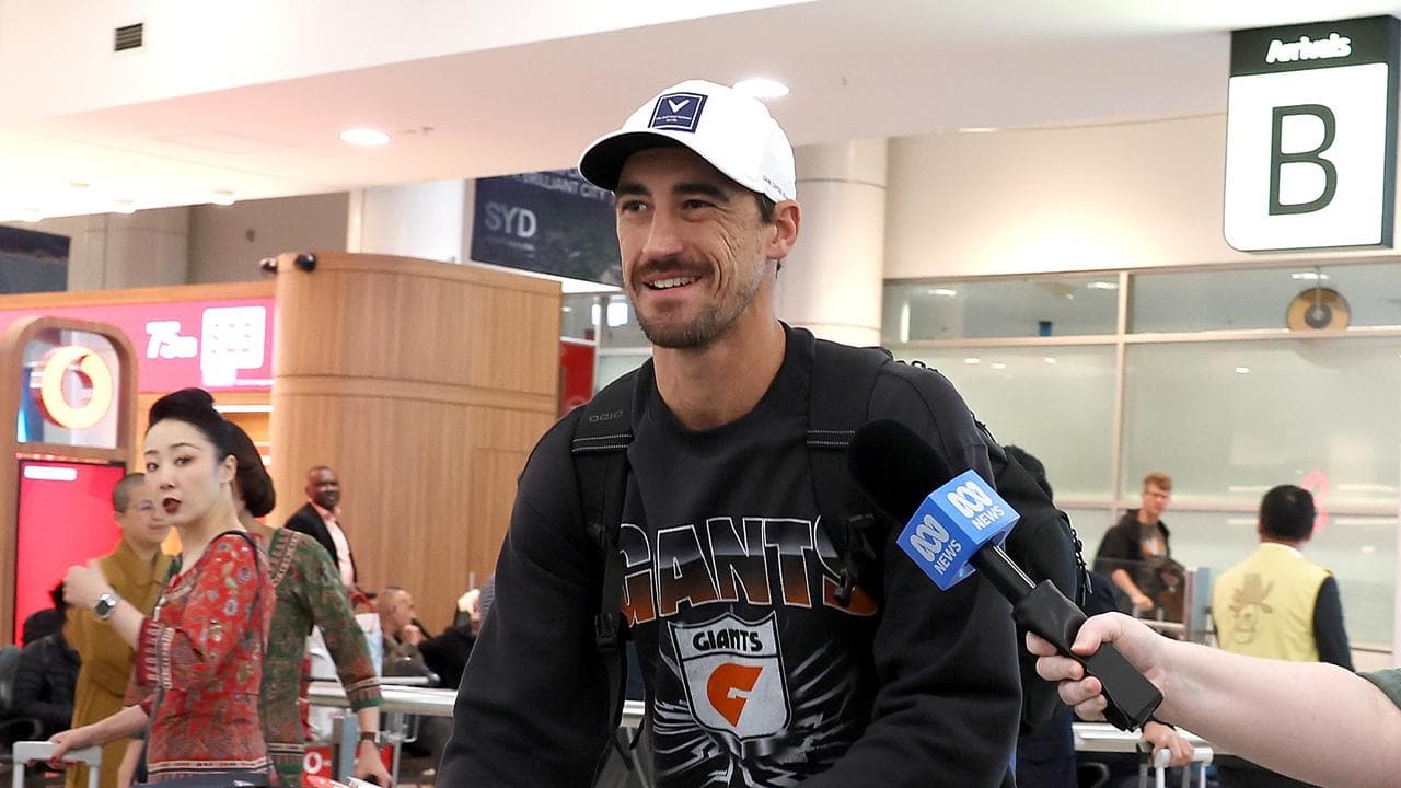 Mitchell Starc is asked questions