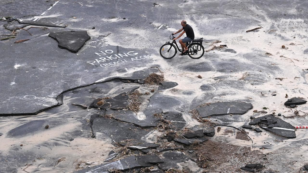 A damaged car park (file image)