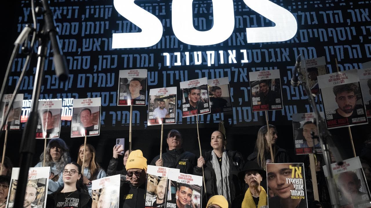 Families of Israeli hostages protest in Tel Aviv