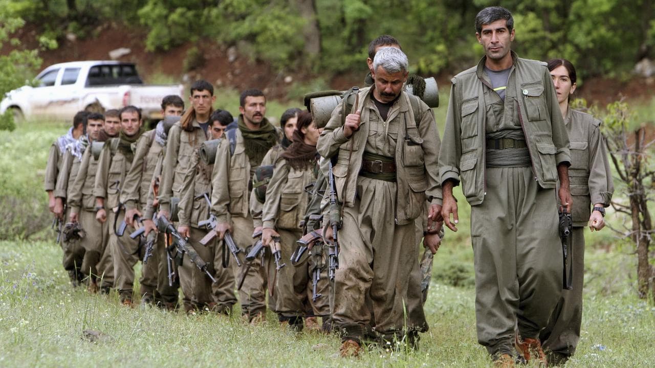 Armed Kurdish fighters from the Kurdistan Workers Party in 2013