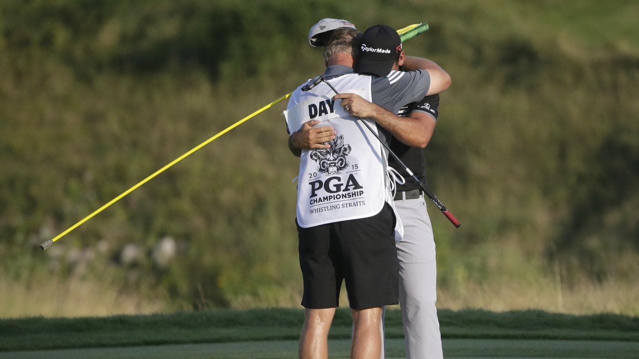 (L-R) Colin Swatton and Jason Day.