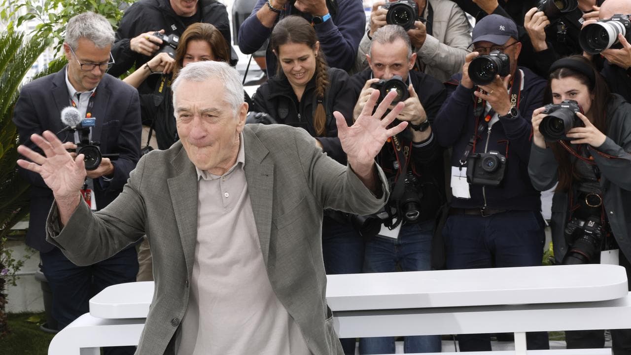 Robert De Niro poses for photographers at the Cannes Film Festival