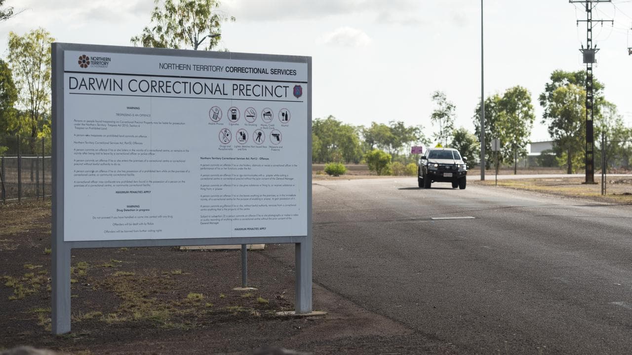 Signage is seen at Darwin Correctional Centre