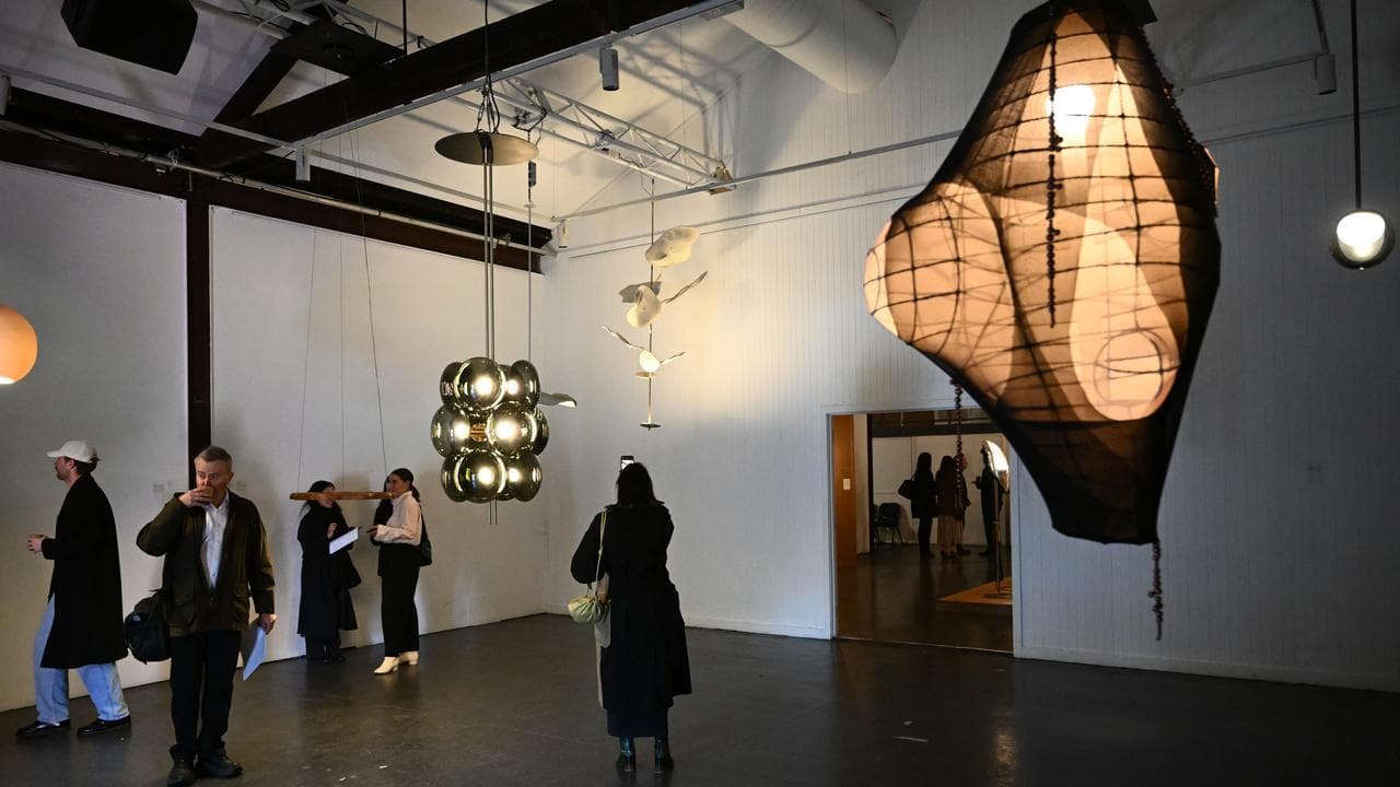 Works on display during the 100 LIGHTS exhibition