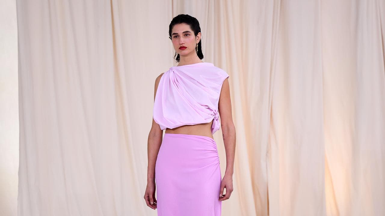 Models walk the runway during the Bianca Spender fashion