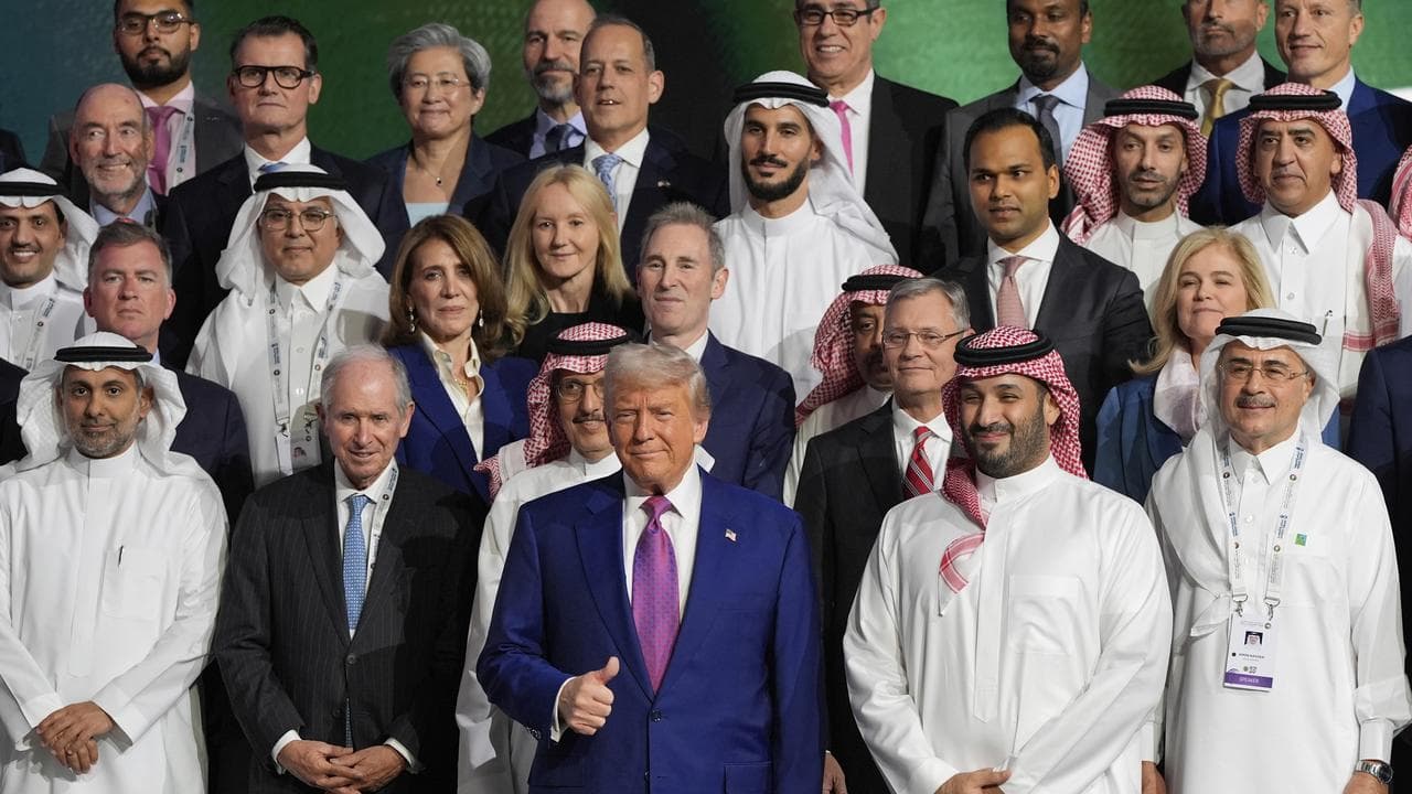 Donald Trump and Mohammed bin Salman at the Saudi-US Investment Forum