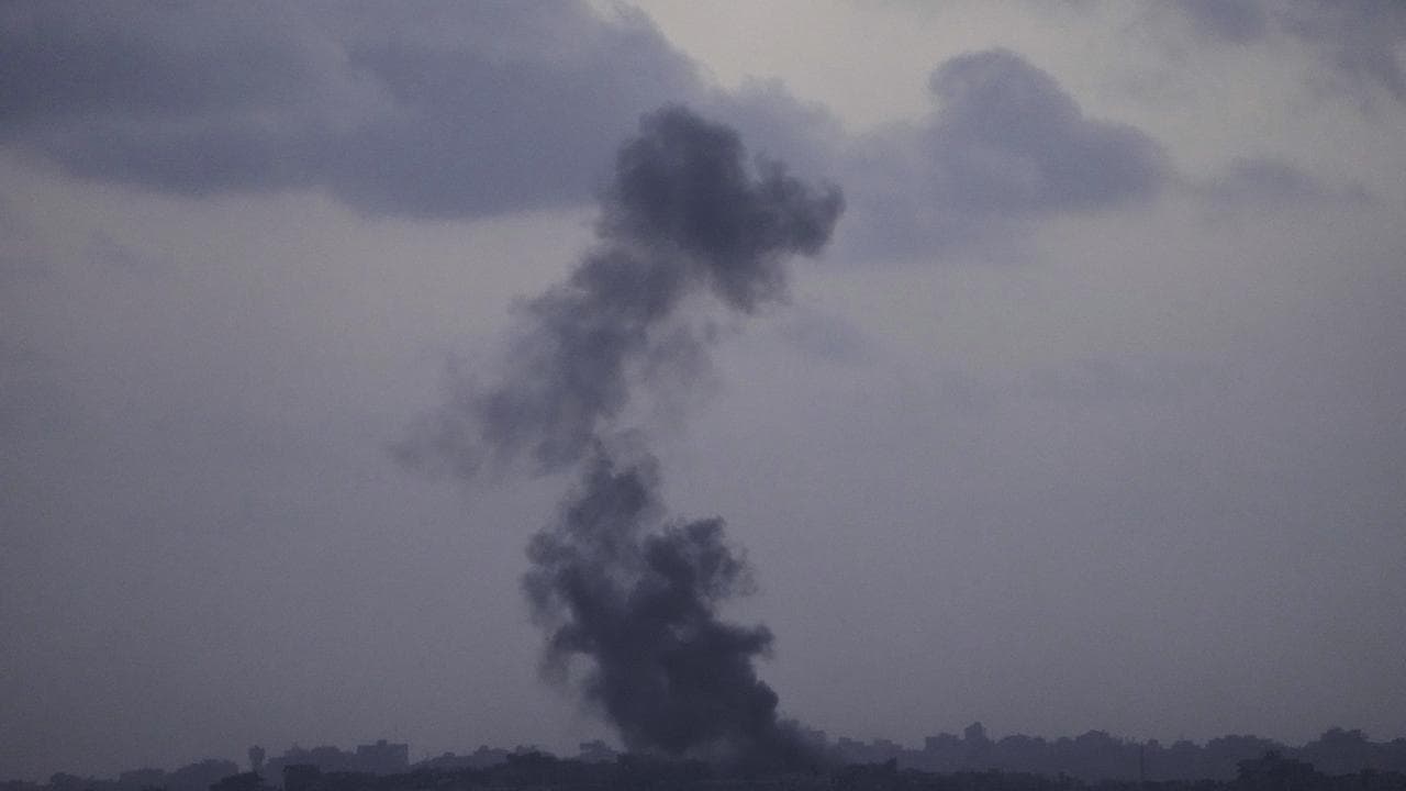 Smoke rises in northern Gaza Strip