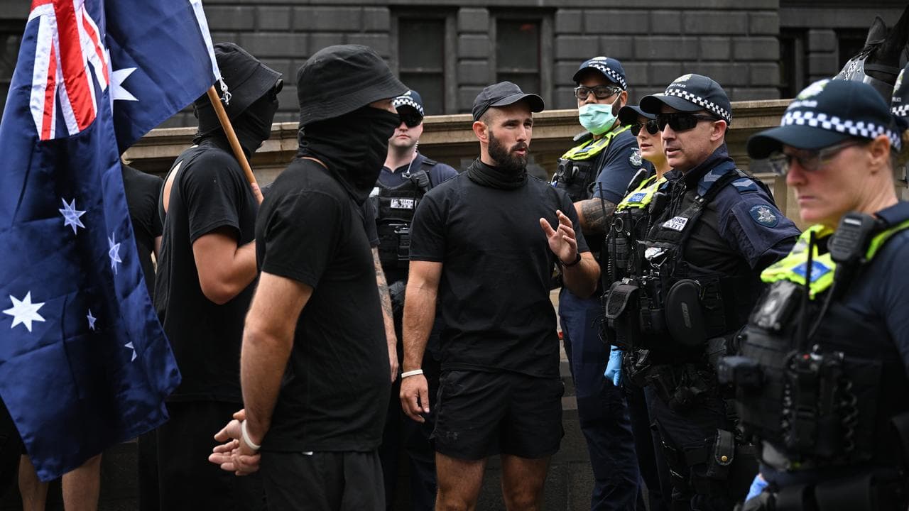 Neo-Nazis at the rally (file)