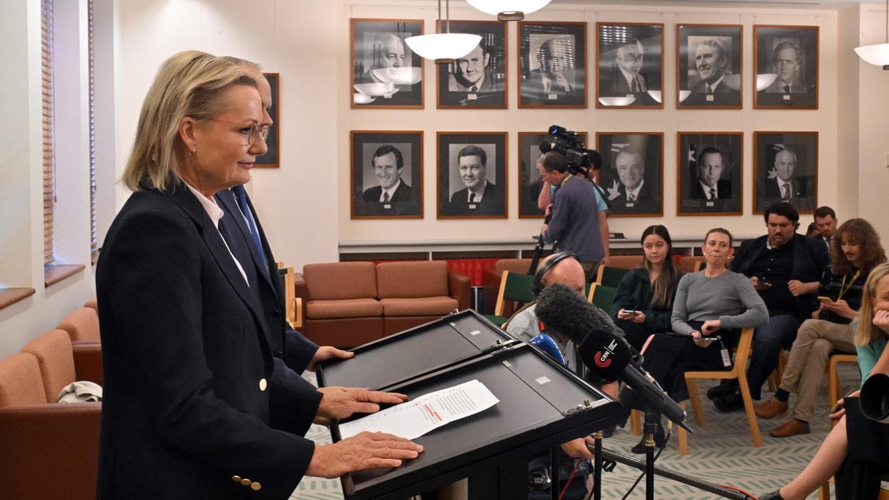 Sussan Ley standing at a lectern.