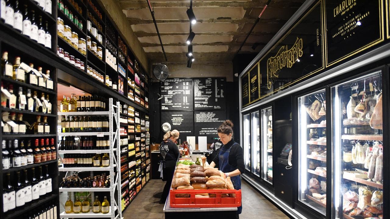 A fine food and wine market