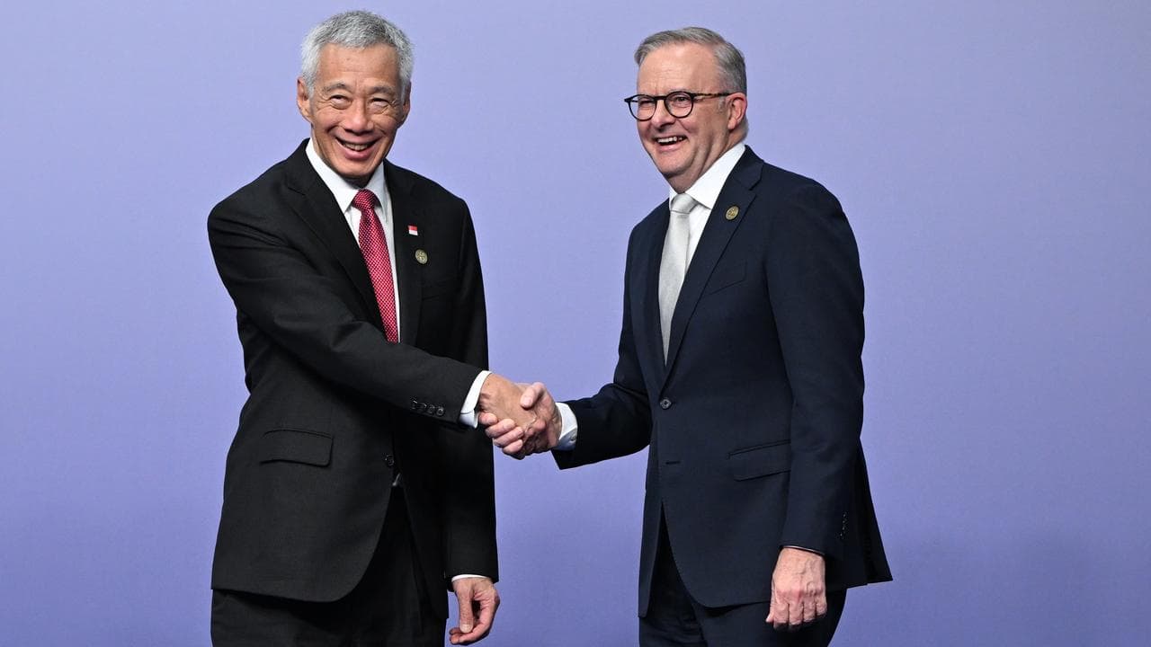 Anthony Albanese and Lee Hsien Loong