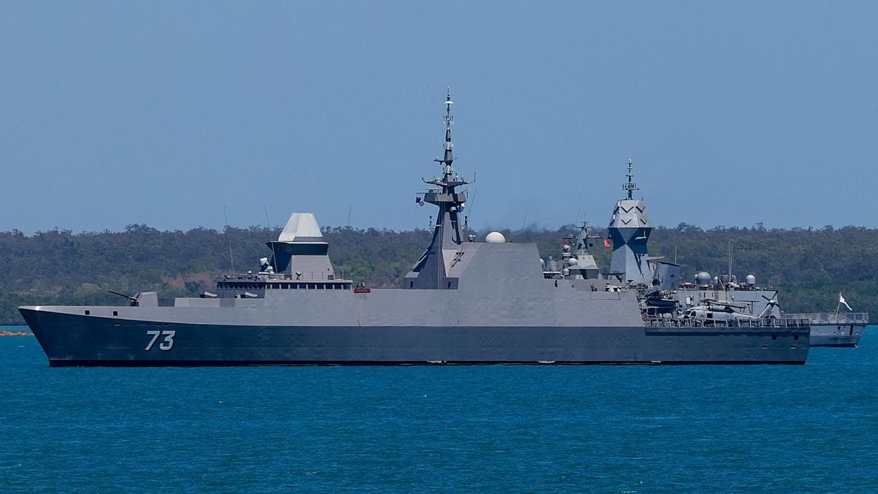 A Singaporean stealth frigate