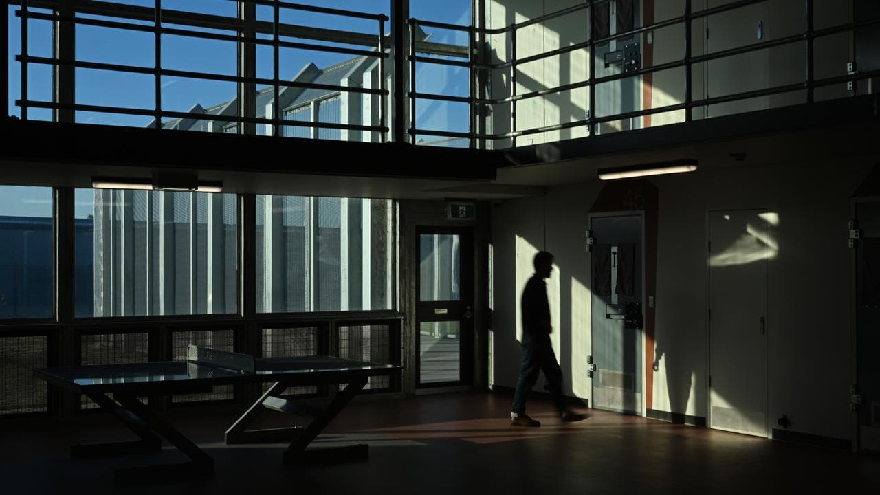A general view inside a cell block