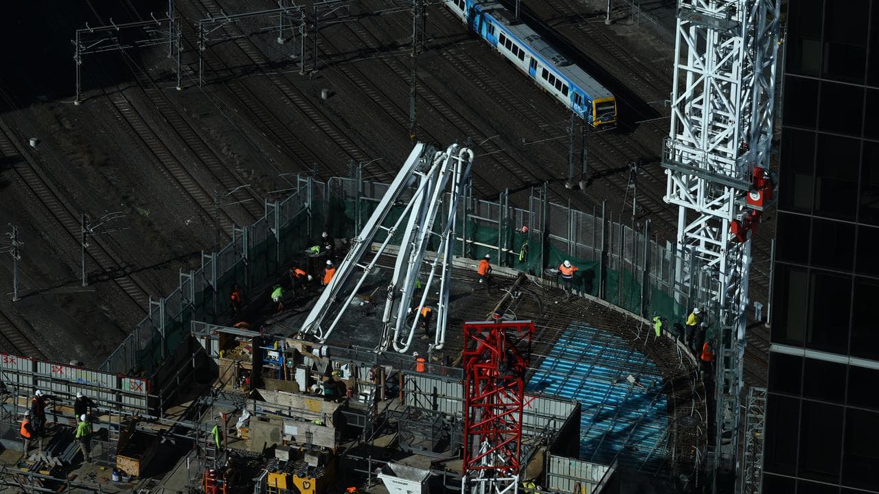 A construction site in Melbourne