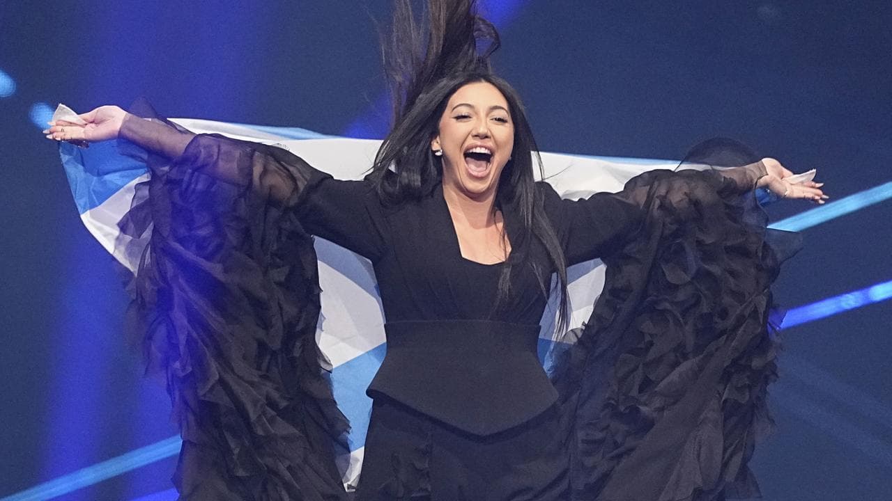 Israel's Yuval Raphael performs in the grand final of Eurovision