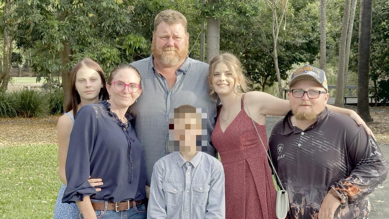 Supplied image of Phoebe Bishop (second right) and her family