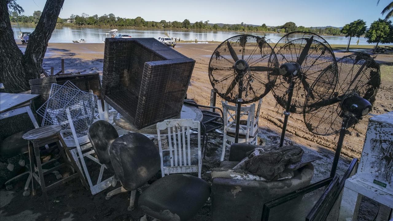 The scene after floods in Taree
