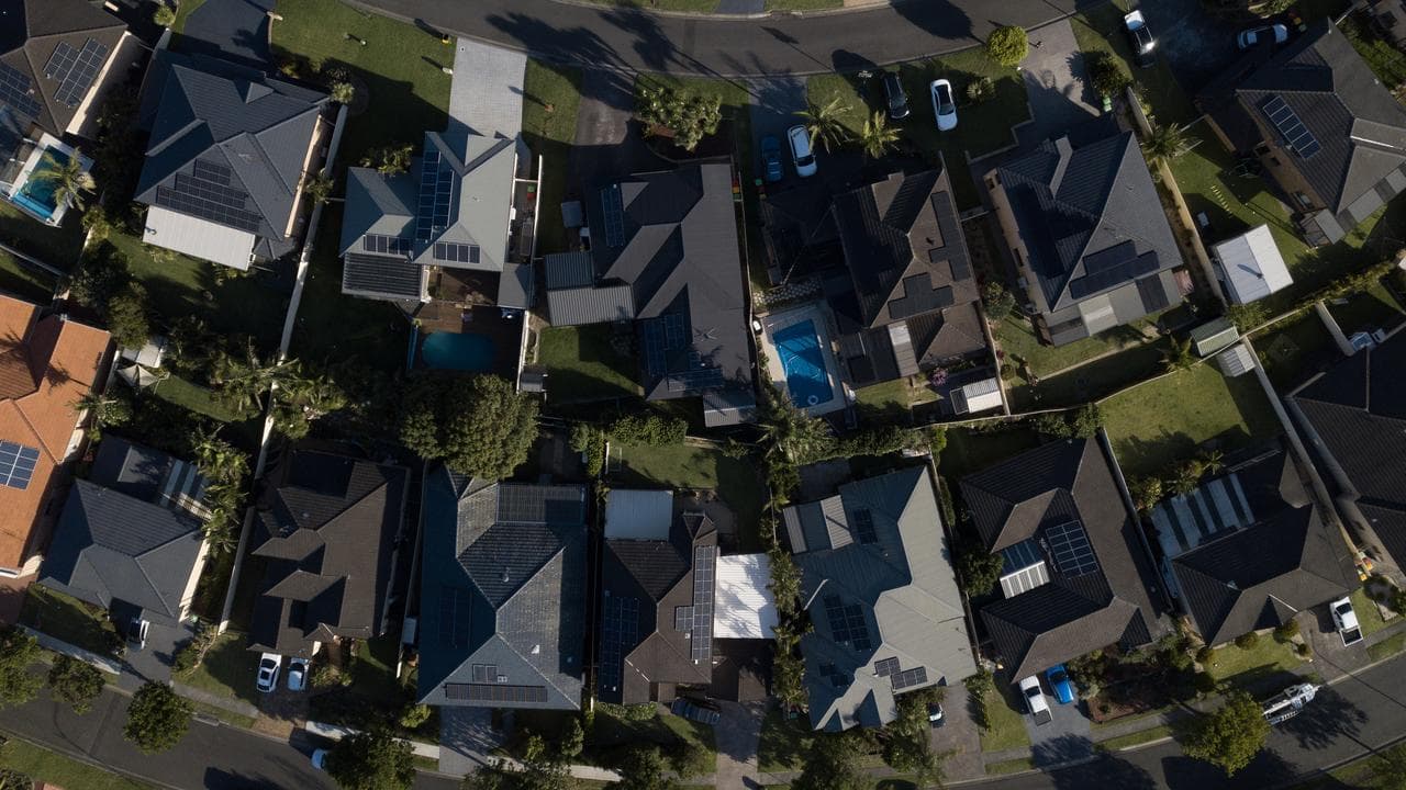 An aerial view of homes (file image)