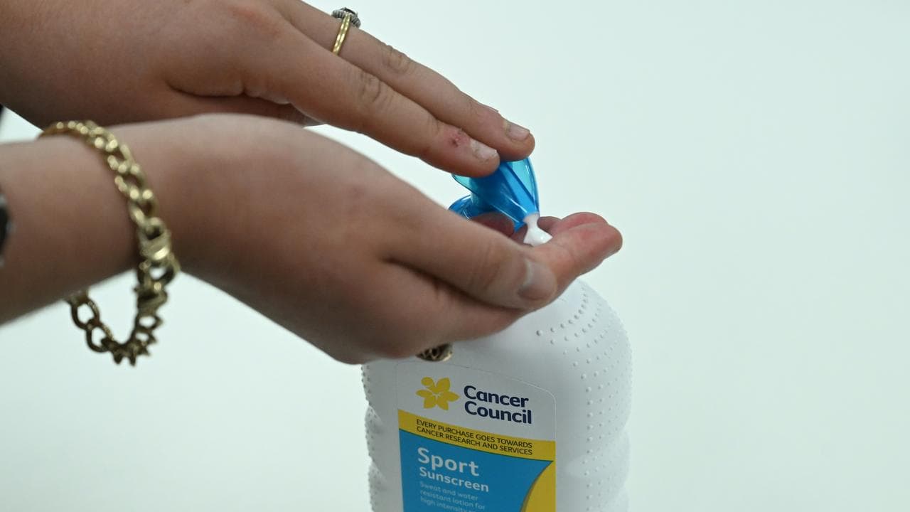 A pump bottle of Cancer Council sunscreen (file image)