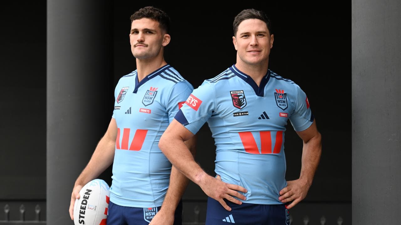 Nathan Cleary (left) and Mitchell Moses