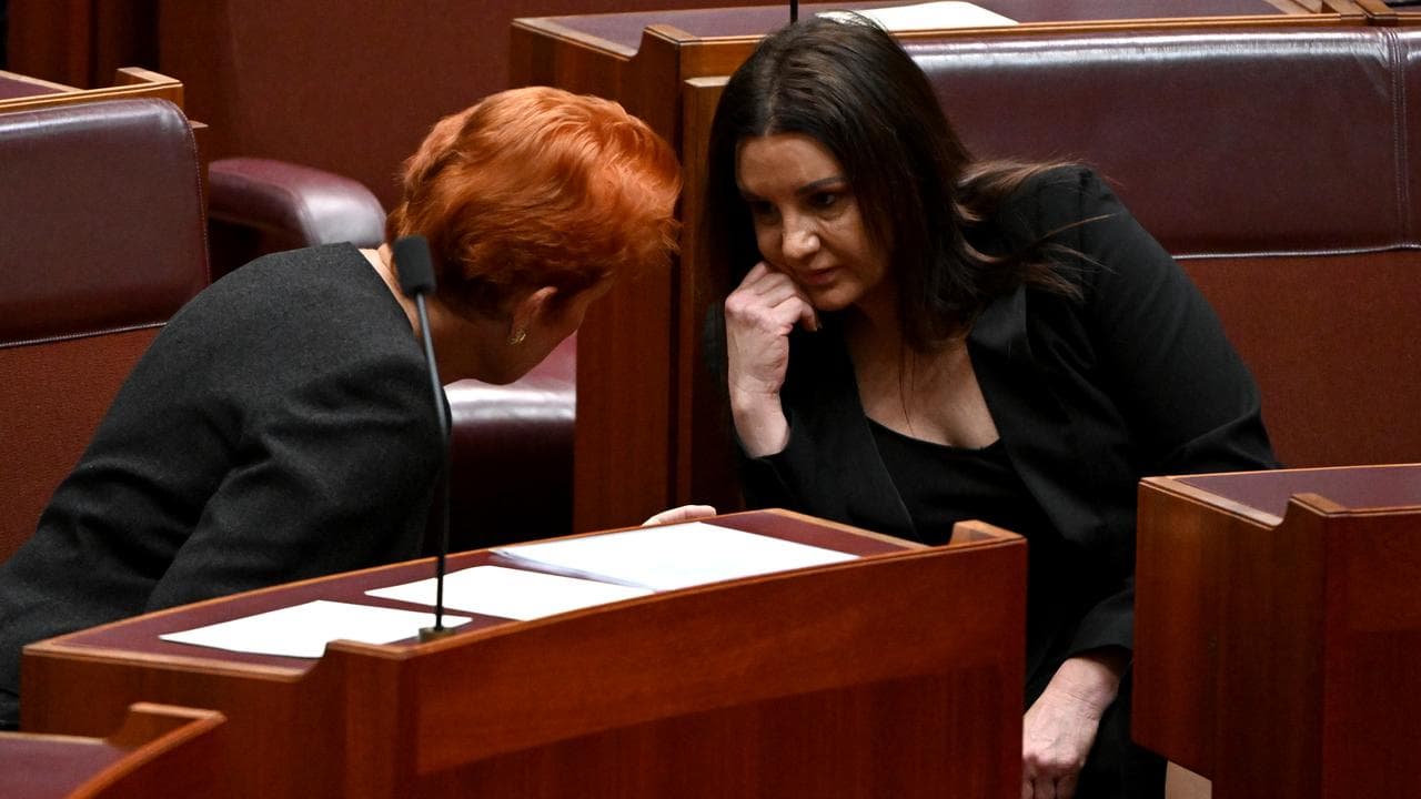 A file photo of Pauline Hanson and Jacqui Lambie 