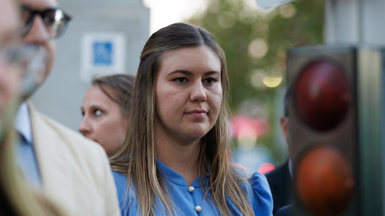 Brittany Higgins leaves court