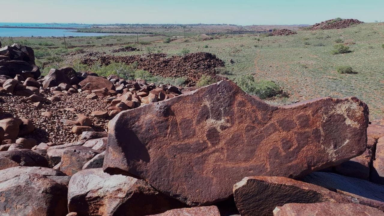 Sacred rock art near Woodside's proposed gas project
