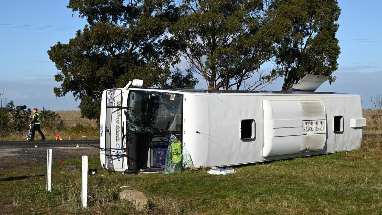 Bus crash at Eynesbury in May 2023