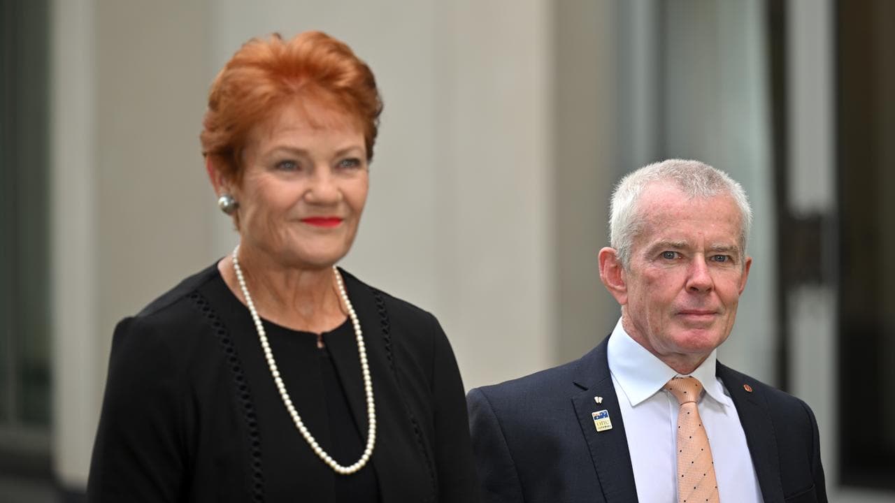 Pauline Hanson and Malcolm Roberts (file image)