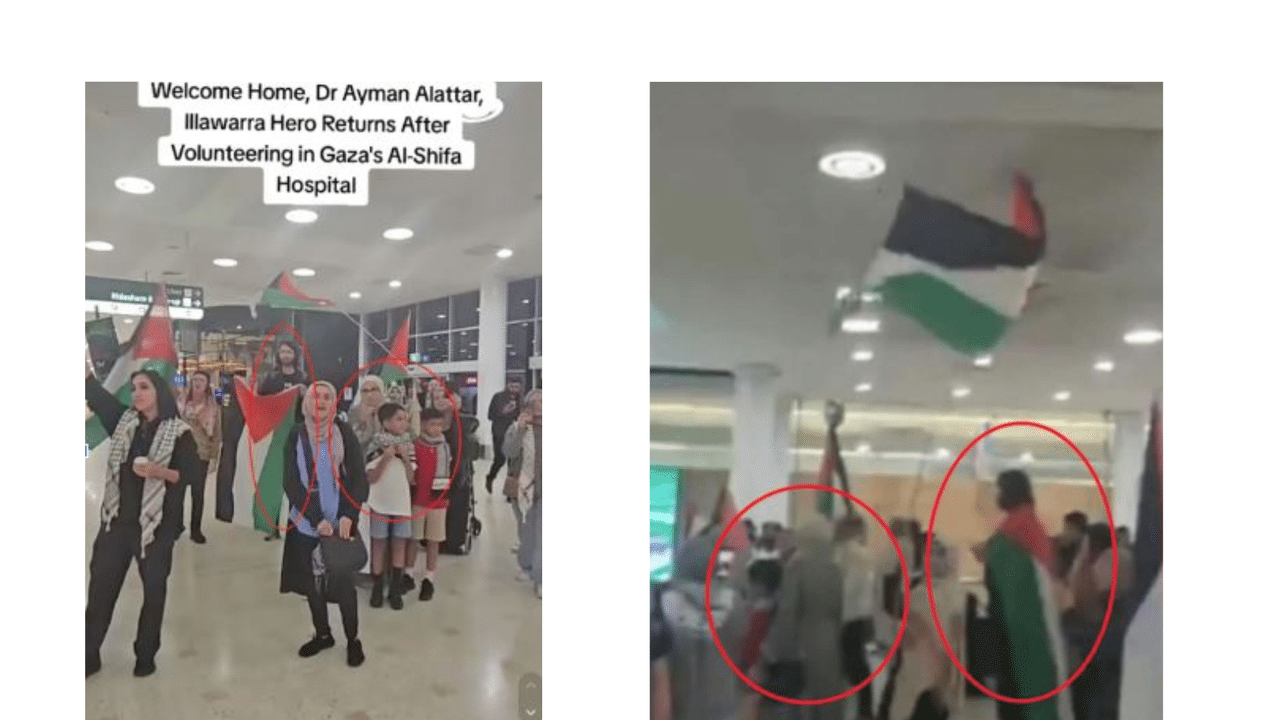 Side by side screenshots of social media posts.