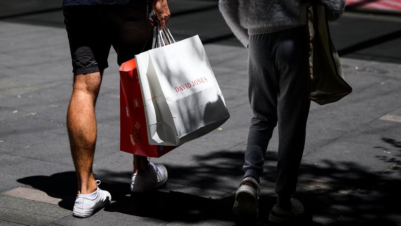 Shoppers with bags (file image)