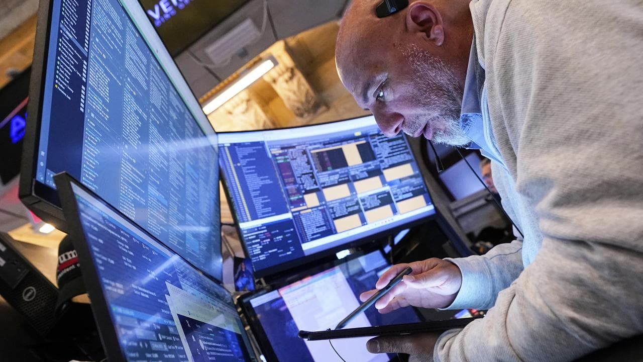 Trader on the New York Stock Exchange floor