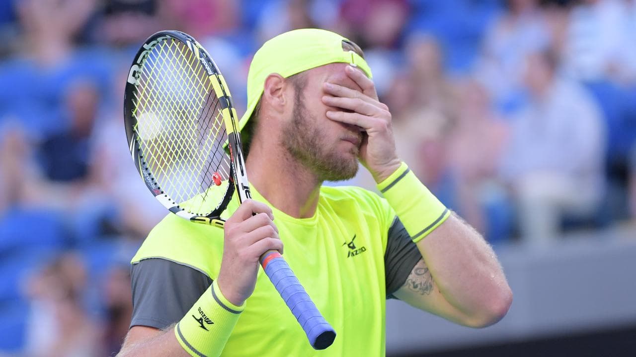 Sam Groth playing in the Australia Open